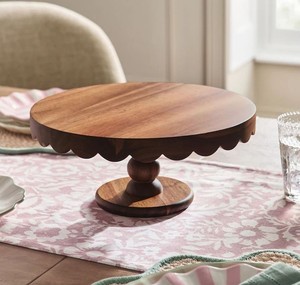Support à gâteau en bois massif artisanal, plateau de présentation moderne et luxueux pour desserts et fruits, idéal pour la décoration de restaurants, hôtels et fêtes - Product Image 6