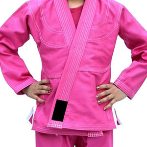 Uniforme de BJJ Rosa para Niñas, 100% Algodón, Ropa de Artes Marciales Resistente, Talla Infantil, Corte Regular, Estilo Liso Teñido - Product Image 6