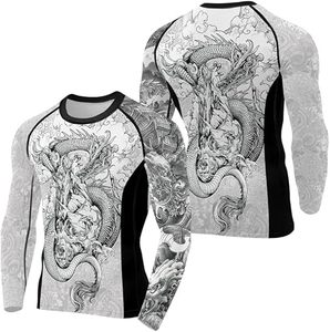 Fornitus Men's Long Sleeve Rash Guard <b>Compression</b> <b>Shirt</b> Full Sleeve Sublimation Print Quick Dry <b>Black</b> Gold Circuit Design - Product Image 1