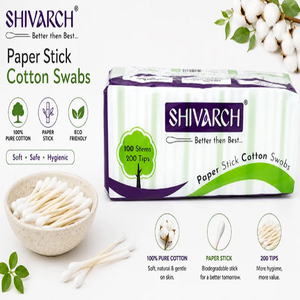 Hisopos de Algodón con Base de Papel, 100 Unidades, Hisopos Suaves en Bolsa de Polipropileno para Cuidado Personal e Higiene - Product Image 4