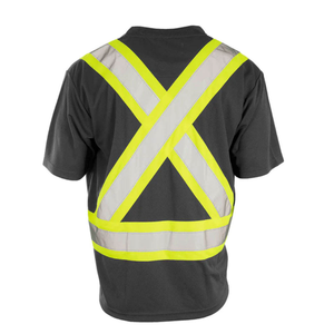 เสื้อยืดแขนสั้นน้ำหนักเบาสำหรับผู้ชาย พร้อมแถบสะท้อนแสงเพื่อความปลอดภัย เหมาะสำหรับงานก่อสร้าง งานรักษาความปลอดภัย และสวมใส่เป็นเสื้อนอก - Product Image 2