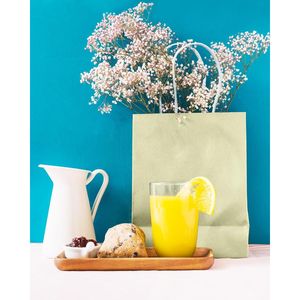 Sacchetti Regalo Verdi Guscio d'Uovo Medi da 30 Pezzi con Manici 28x13x20 cm per Molteplici Usi, Ideali per Bomboniere - Product Image 3