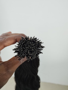 Extensions de cheveux indiennes naturelles vierges Remy, soyeuses et lisses, à pointe en I, 3 tours, 100g - Product Image 1