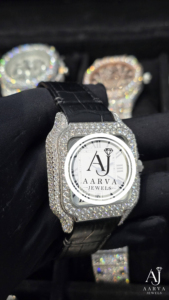 AARVA JEWELS นาฬิกาเซรามิกทรงสี่เหลี่ยมหรูหราโบราณสำหรับผู้หญิง ตัวเรือนสแตนเลส สายหนัง ระบบอนาล็อก กลไกอัตโนมัติ คริสตัลแซฟไฟร์ - Product Image 2