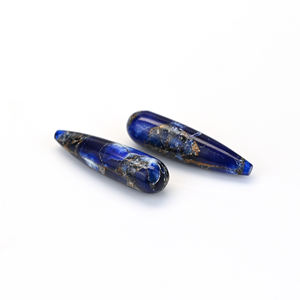 Piedras Preciosas Sueltas de Cobre Compuesto Curativo de la Mejor Calidad, Forma de Lágrima Briolette Lisa de 9x30mm, para Fabricación de Joyas y Pendientes, Lote al por Mayor - Product Image 2