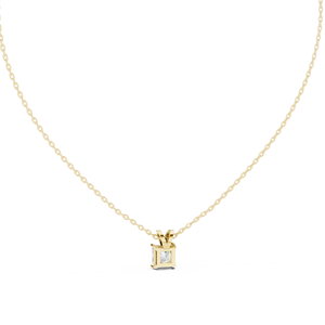 Pendentif solitaire en or 14 carats avec diamant princesse cultivé en laboratoire, plaqué rhodium, certifié IGI, pour femme, mariage, fiançailles, usage quotidien - Product Image 4