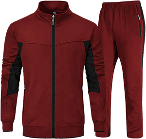 Conjunto Deportivo Unisex de 2 Piezas, Chaqueta con Cierre y Pantalones Jogger, en Bloques de Color, Ropa Casual para Correr, con Logotipo Personalizado 2026 - Product Image 1