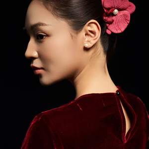 Vestido Midi de Verano de Terciopelo Sólido con Botones, Cintura Holgada, Transpirable, Elegante, Cuello Redondo, Manga Regular, Lujo, Rojo Borgoña - Product Image 1