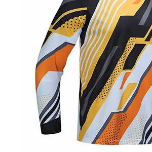Maillot de cyclisme et motocross personnalisé respirant coupe-vent à manches longues pour hommes et femmes toutes saisons en maille polyester de haute qualité - Product Image 6