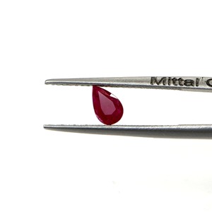 Rubis naturels non traités du Mozambique, formes poire calibrées 4x6mm, pierres précieuses de rubis naturelles facettées en vrac pour la fabrication de bijoux, prêtes à l'emploi - Product Image 2