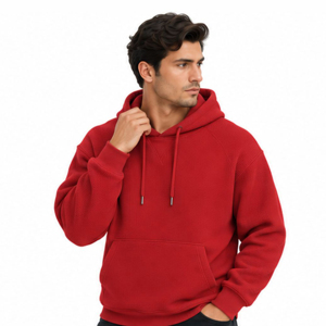 Sweat à capuche personnalisé pour homme en maille gaufrée, pull doux texturé, streetwear décontracté à manches longues, fabricant de vêtements en gros - Product Image 1