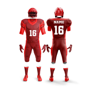 Uniforme de football américain vierge personnalisable par sublimation, durable, double couche, avec empiècements en mesh aux épaules, pour entraînement et match, fabrication OEM - Product Image 5