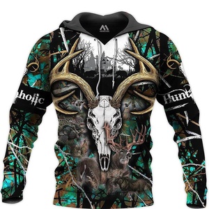Sudadera con Capucha de Camuflaje para Caza de Ciervos, Diseño Casual con Impresión 3D por Sublimación, para Hombre y Mujer, con Forro Polar 100% Algodón - Product Image 6