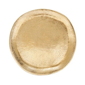 Assiette de présentation en métal doré au design admirable, en aluminium, forme organique, pour mariage et événements, à prix compétitif - Product Image 1