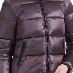 <b>Women's</b> Long Sleeve Hooded <b>Cropped</b> <b>Puffer</b> <b>Jacket</b> Winter Waterproof Breathable Customizable Front Logo OEM Polyester Cotton - Product Image 6