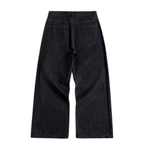 Men Wide Leg <b>Jeans</b> Relaxed Fit Black Denim Pants High Waisted Straight Cut Trousers Loose Baggy Wash Finish Heavy Cotton Bottom - Product Image 3