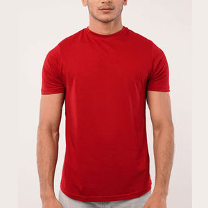 เสื้อยืดคอกลมแขนสั้นผู้ชาย ทรงปกติ สไตล์ลำลอง สีพื้น ผ้าถัก 100% ผ้าฝ้ายเจอร์ซีย์ - Product Image 1