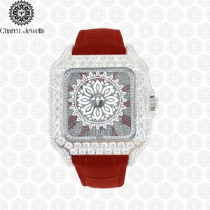 Charm Jewells Luxury Stainless Steel Watch 40mm Analog Mechanical <b>Date</b> Stainless Steel Band <b>Red</b> Men Fashion 10 Bar Water - Product Image 2
