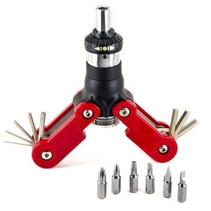 Juego de Herramientas Manuales JACK WORTH 15 en 1, Destornillador de Trinquete con Puntas, Metal y Plástico, Rojo + Negro - Product Image 5