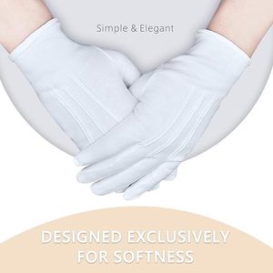 Guantes Blancos de Algodón 100% con Forro Elástico Suave, Venta al Por Mayor con Bordado y Colores Personalizados, Guantes para Uso en Exteriores - Product Image 1