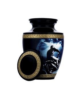 Urne funéraire de moto pour cendres humaines Urne funéraire en métal poli noir pour homme adulte Urne commémorative pour cendres humaines Urne de taille personnalisée - Product Image 1