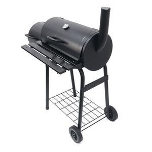 <span class=keywords><strong>Barbecue</strong></span> vertical à charbon de bois avec bac à eau et thermomètre pour la cuisson en extérieur - Product Image 4