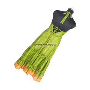 Women <b>Cheap</b> Recycled Sari Silk Dresses Latest Fashion Causal Long Beach Dresses Wholesale Price Mixed Color Free Size Long Dress - Product Image 6