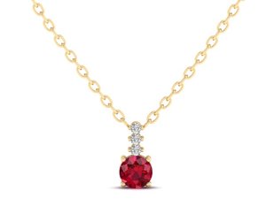 REYES - Fabricant de bijoux en argent sterling 925 certifiés GRA - Bijoux en moissanite - Pierre précieuse en rubis de 0,84 ct - Coupe ronde - Product Image 5