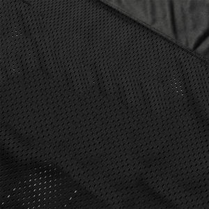Camiseta de fútbol de malla negra de verano con serigrafía estilo streetwear, corte holgado, hombros caídos, camiseta de equipo, camiseta de malla negra - Product Image 3