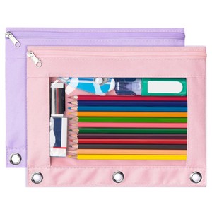 Trousse à crayons en tissu avec fermeture éclair - Pochette de rangement pour papeterie en gros - Product Image 1