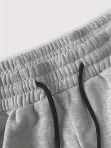 Pantalon de jogging évasé décontracté vintage en molleton de coton pour homme, 100 % coton épais, coupe ample - Product Image 5