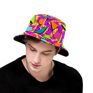 High Quality Custom Reversible Bucket <b>Hat</b> <b>Men</b> Two Sides Floral Pattern Print 100% Cotton Beach <b>Summer</b> Casual Travel - Product Image 4