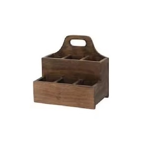 Hig On Sale 3 Compartment Wooden <b>Caddy</b> For Home Restaurant Hotel <b>Table</b> Top Use Cutlery Holder <b>Caddy</b> For Decoration - Product Image 4
