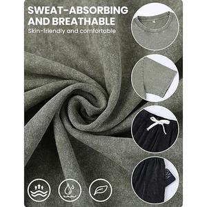 Mens Washed Olive Green Regular Fit T Shirt 100% Cotton Knitted Crew Neck Casual Streetwear Custom Private Label - Product Image 2