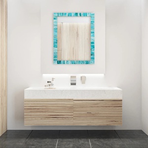 กระจกแต่งตัวตกแต่งสไตล์โมเดิร์นคุณภาพสูง งานฝีมืออินเดีย กระจกติดผนังฝังกระดูก โครงไม้ วัสดุทำจากกระดูก - Product Image 2