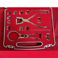 Pinces à caoutchouc dentaire en acier durable, lot de 11 pièces, instruments chirurgicaux réutilisables, kit dentaire parfait pour clinique et hôpital