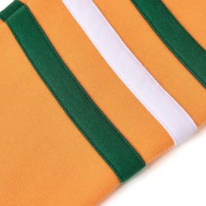 <span class=keywords><strong>Cardigan</strong></span> in pile <span class=keywords><strong>arancione</strong></span> con lettere greche personalizzate per confraternite, prodotto su misura a prezzi di fabbrica con MOQ basso, personalizzazione OEM/ODM. - Product Image 5