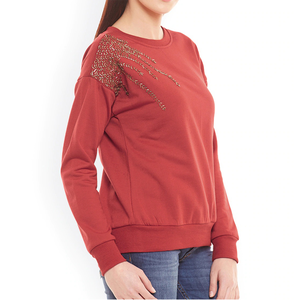เสื้อสเวตเชิ้ตผู้หญิง แขนยาว สวมใส่สบาย ผ้าฝ้ายผสมเนื้อนุ่ม ทรงหลวม ใส่ได้ทุกวัน อุ่นสบาย แฟชั่นทันสมัย - Product Image 6
