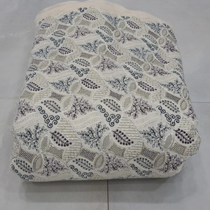 Tissu brodé malté, tissu brodé, tissu en coton brodé, tissu en dentelle, tissu en mousseline brodé, fournitures textiles pour l'exportation - Product Image 5