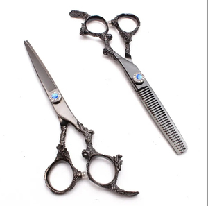 Tijeras de peluquería con diseño de dragón, tijeras de acero inoxidable, tijeras de barbero estilo dragón, herramienta profesional para el cabello con diseño de dragón - Product Image 4