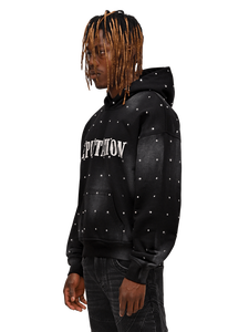 Sudaderas con Capucha para Hombre, de Alta Calidad, 100% Algodón, con Efecto Desgastado, Pedrería, Hombros Caídos, Bordadas, Hechas en Pakistán - Product Image 2