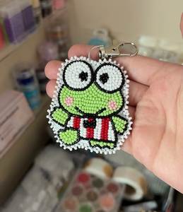 Premium Handmade Embroidery Beaded <b>Keychain</b> Elegant Seed Bead Key Holder for Bags and Keys - Product Image 5