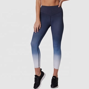 Women Printed Mid Waist Knee Length <b>Leggings</b> <b>with</b> <b>Pockets</b> for Butts Lifting Yoga Pants-Four-Way Stretch & Anti-Bacterial - Product Image 1