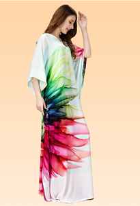 Vestido Kaftan Elegante para Mujer – Kaftan Holgado Estampado para la Colección de Verano - Product Image 4