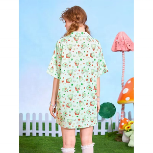 Camisa de Playa Personalizada, Holgada, con Botones y Cuello, Camisa Hawaiana para Mujer - Product Image 2