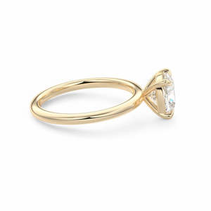 Cushion Cut Lab Grown Diamond Engagement <b>Ring</b> Solitaire Gold <b>Ring</b> Minimalist Bridal <b>Ring</b> Women Fine Jewelry - Product Image 6