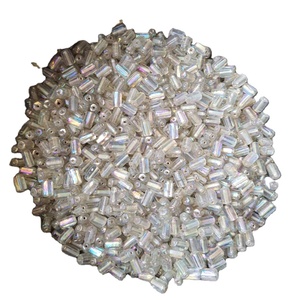 Perles ovales en verre facetté transparent AB, style lampwork, scintillantes, blanches, pour la fabrication de bijoux, bracelets, colliers, fournitures d'artisanat DIY - Product Image 2