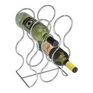 Countertop <b>Chrome</b> <b>Wine</b> <b>Rack</b> Holder for 6 Bottles Tabletop <b>Wine</b> Storage Stand for Kitchen Dining Table and Home Bar - Product Image 6