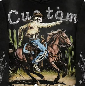 Fournisseur en gros de sweats à capuche personnalisés, sweats à capuche streetwear à impression en relief, en molleton épais pour les détaillants américains - Product Image 3