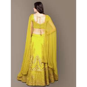Ropa de boda de fiesta Lehenga Choli bordada de neón sofisticada - Product Image 2